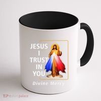 Jesus I Trust In You Divine Mercy Catholic Christian Coffee Mug thumb 1