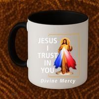 Jesus I Trust In You Divine Mercy Catholic Christian Coffee Mug thumb 2