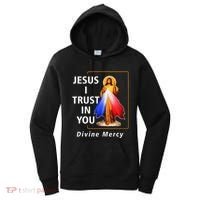 Jesus I Trust In You Divine Mercy Catholic Christian Women's Hoodie thumb 0
