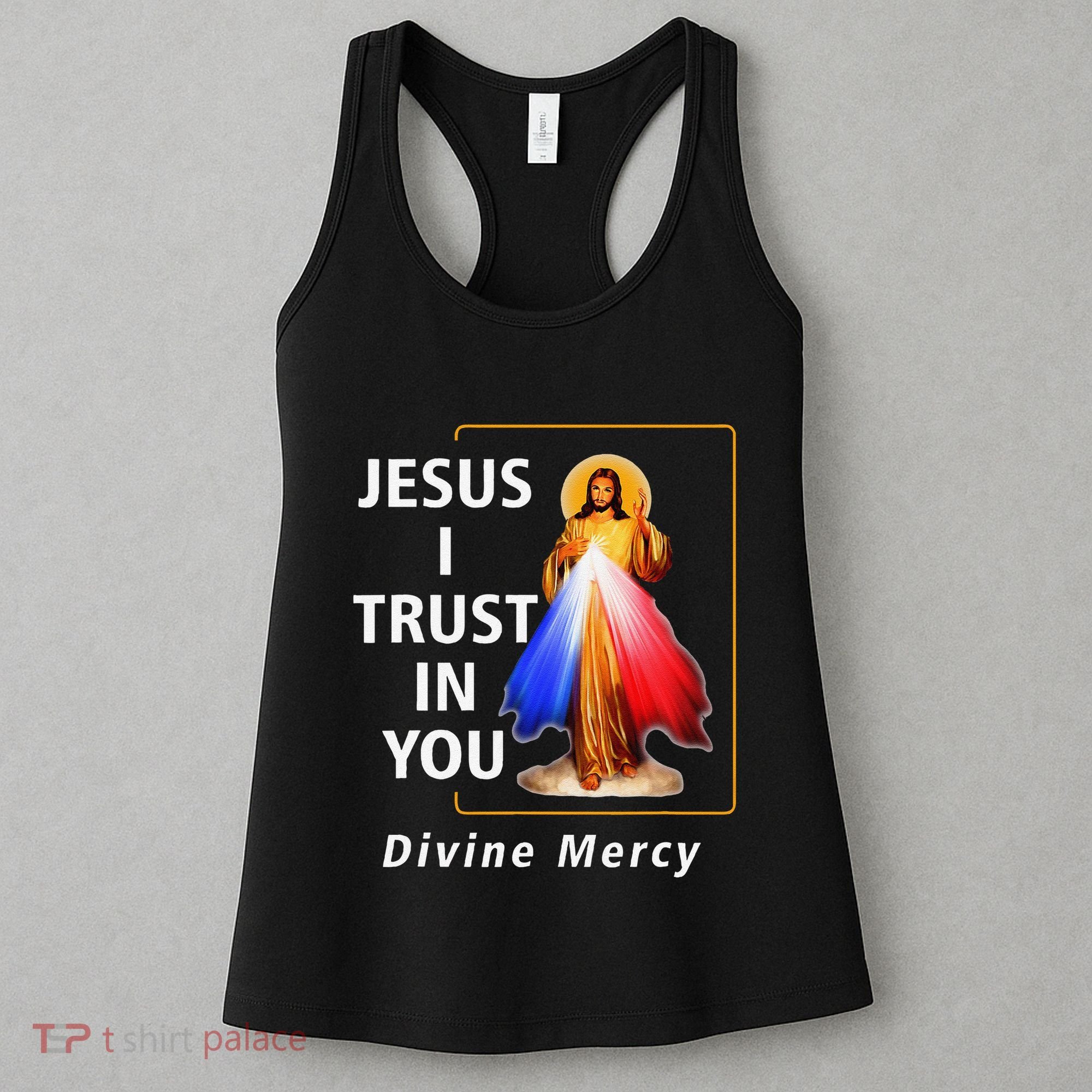 Jesus I Trust In You Divine Mercy Catholic Christian Women's Tank Top