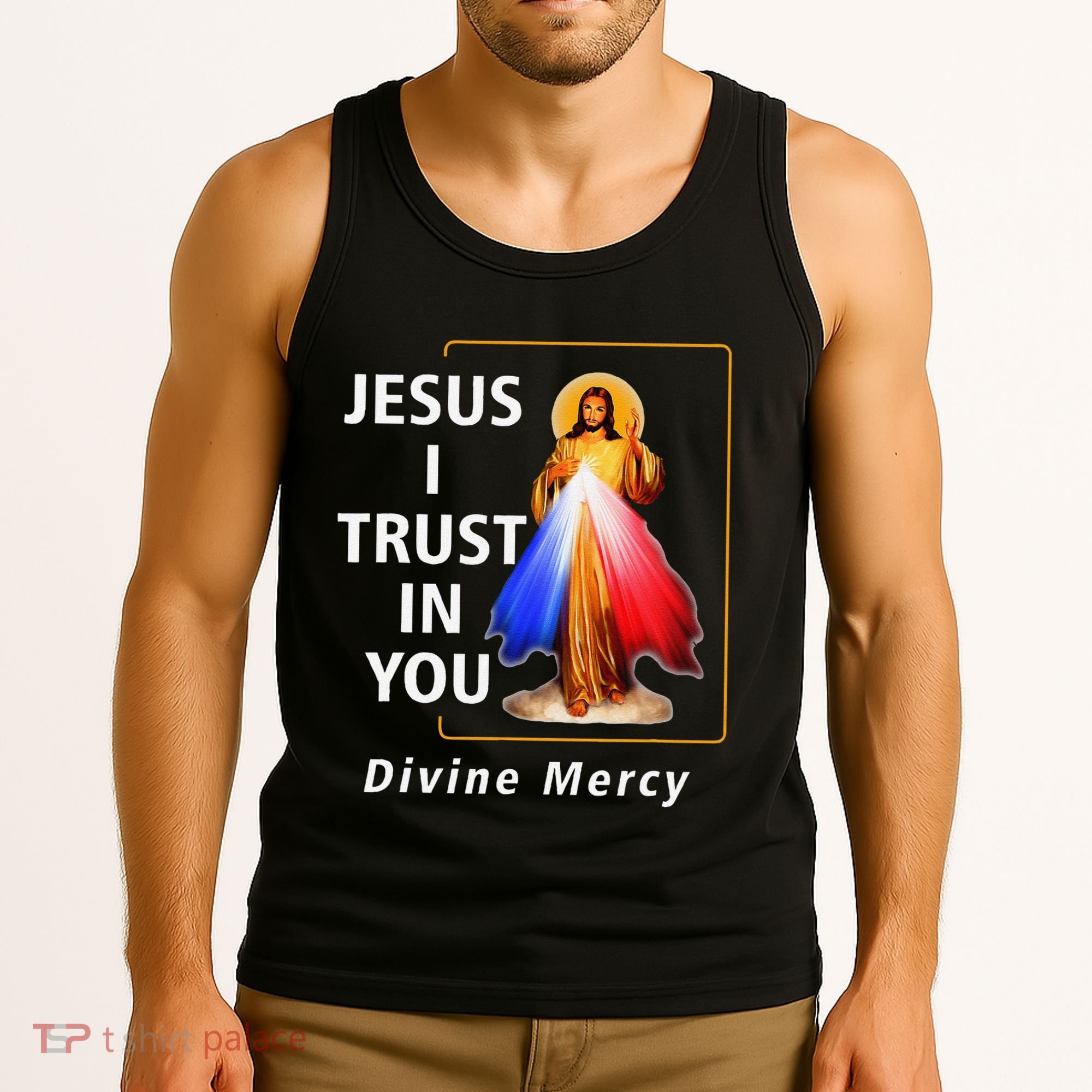Jesus I Trust In You Divine Mercy Catholic Christian Tank Top