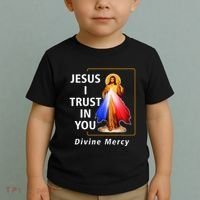 Jesus I Trust In You Divine Mercy Catholic Christian Toddler T-Shirt thumb 2