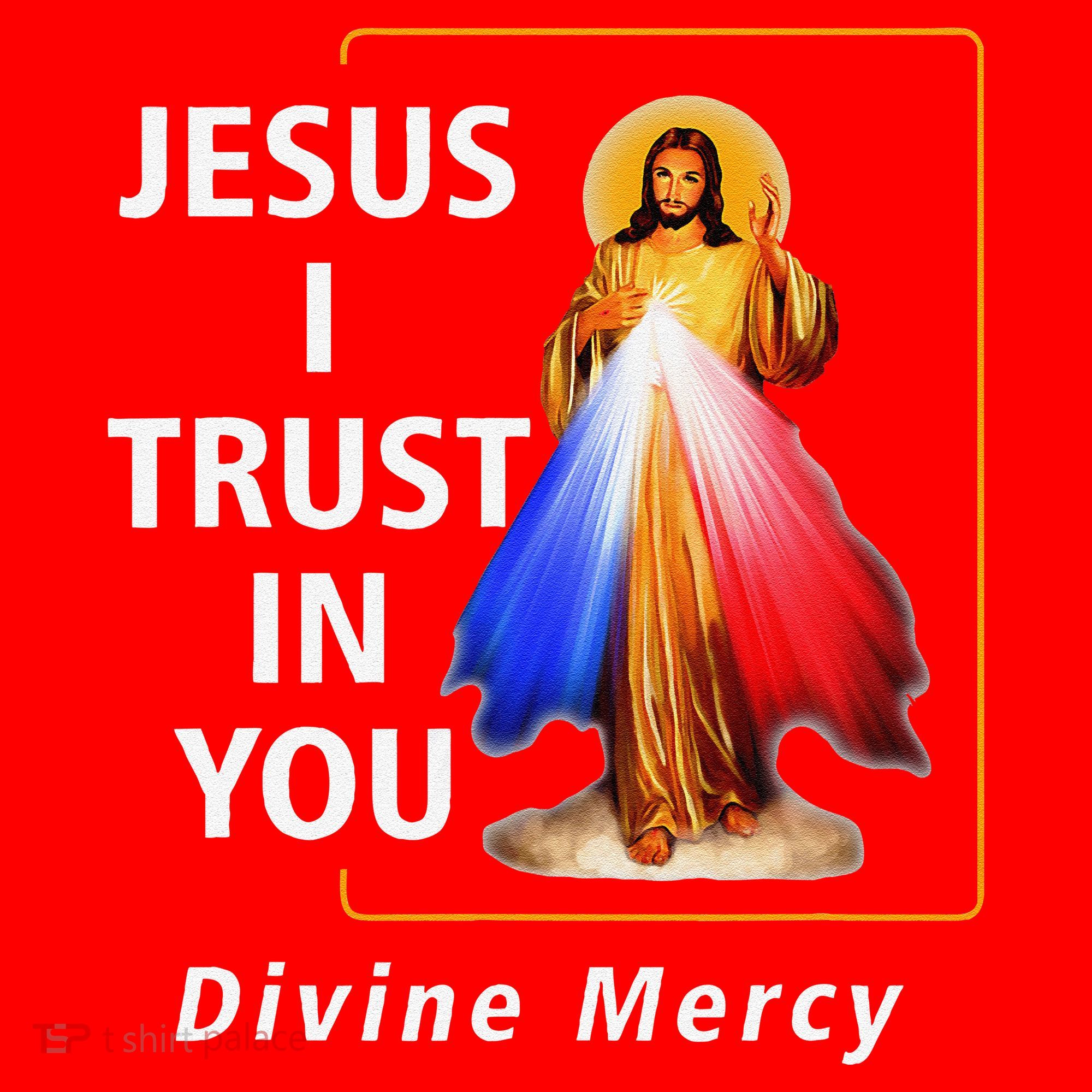 Jesus I Trust In You Divine Mercy Catholic Christian Santa Hat