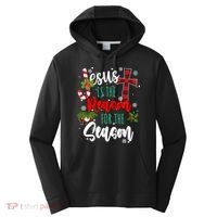 Jesus Is The Reason For The Season Holiday Christmas Performance Fleece Hoodie thumb 0