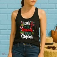 Jesus Is The Reason For The Season Holiday Christmas Women's Tank Top thumb 2