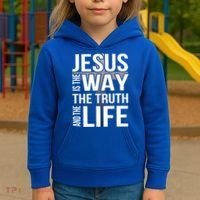 Jesus Is The Way The Truth And The Life Gift Kids Hoodie thumb 3