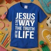 Jesus Is The Way The Truth And The Life Gift Kids T-Shirt thumb 3