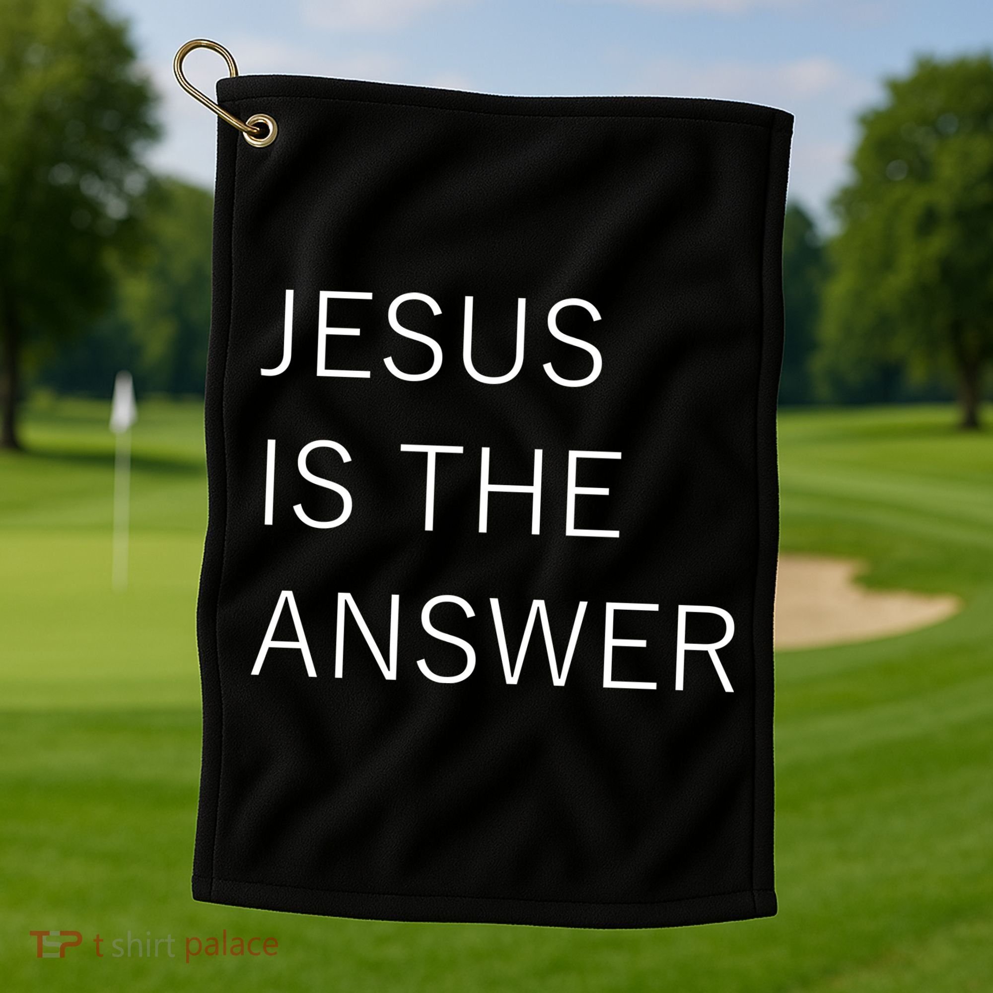 Jesus Is The Answer Golf Towel