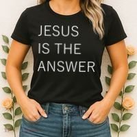 Jesus Is The Answer Women's T-Shirt thumb 2