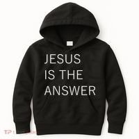 Jesus Is The Answer Kids Hoodie thumb 0