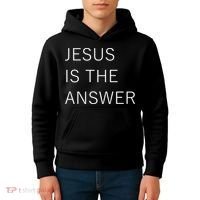 Jesus Is The Answer Kids Hoodie thumb 4