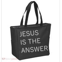 Jesus Is The Answer Tote Bag thumb 2