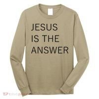 Jesus Is The Answer Long Sleeve Shirt thumb 0