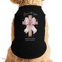 Jesus Is The Light Walk By Faith Not By Sight Coquette Doggie Tank thumb 0