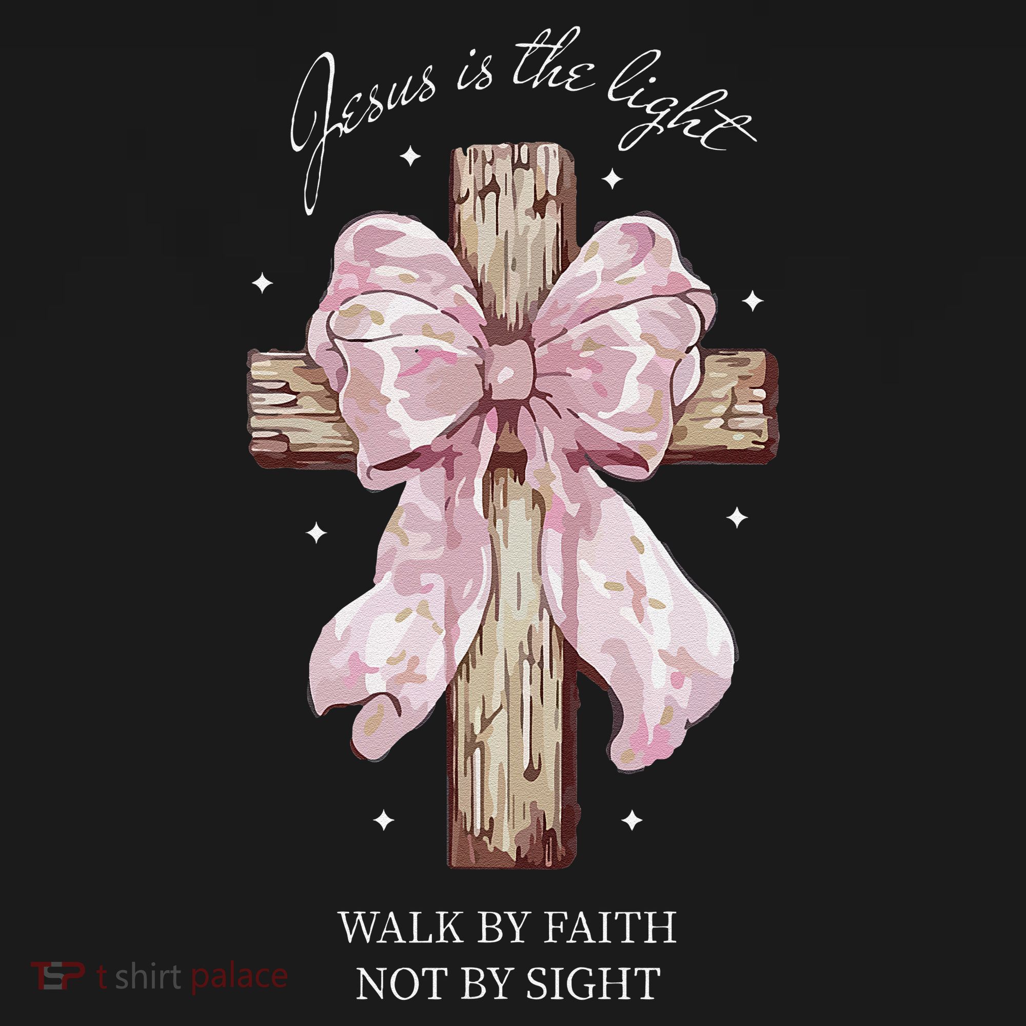 Jesus Is The Light Walk By Faith Not By Sight Coquette Women's Hoodie