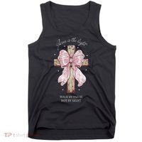 Jesus Is The Light Walk By Faith Not By Sight Coquette Tank Top thumb 0