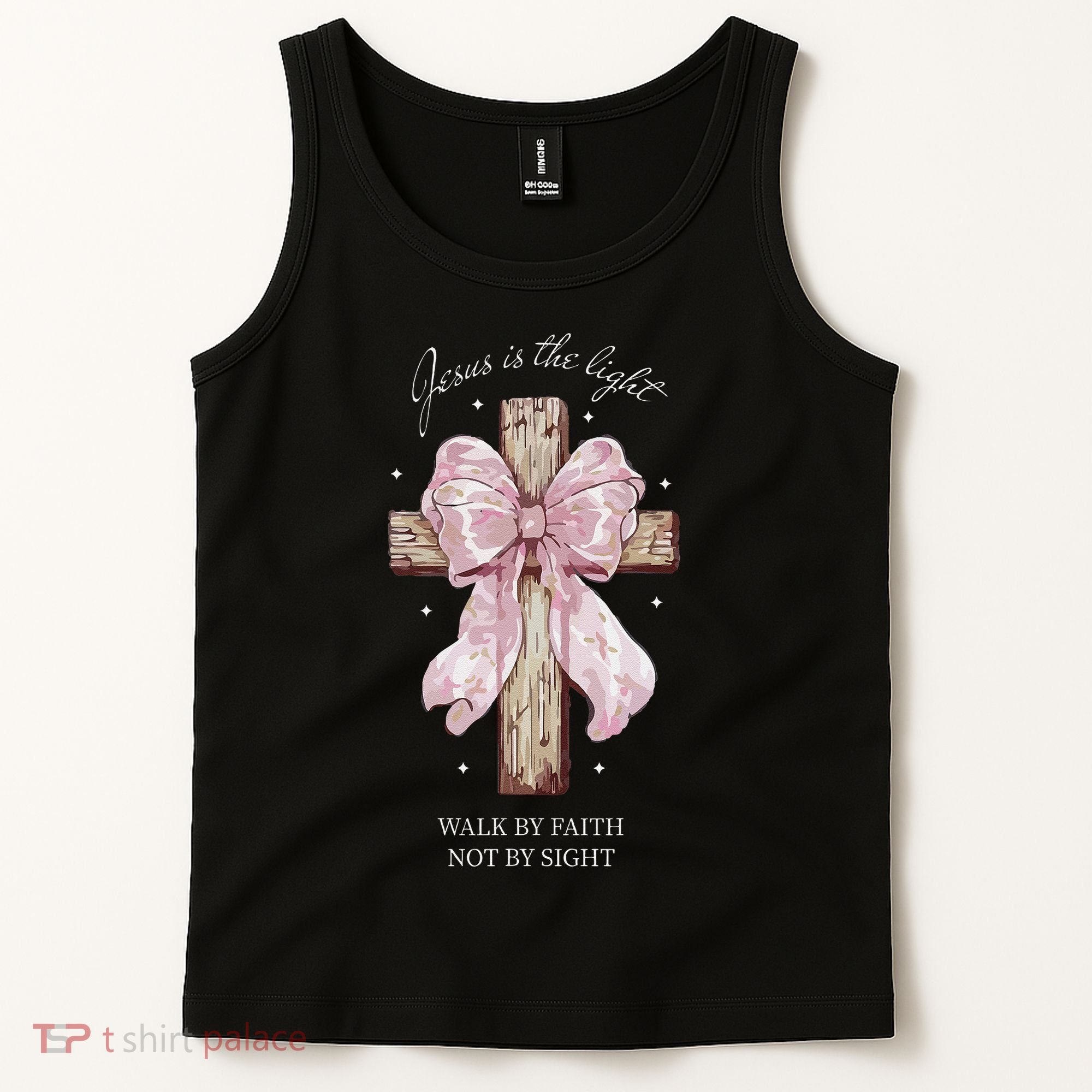 Jesus Is The Light Walk By Faith Not By Sight Coquette Tank Top