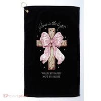 Jesus Is The Light Walk By Faith Not By Sight Coquette Golf Towel thumb 0