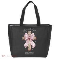 Jesus Is The Light Walk By Faith Not By Sight Coquette Tote Bag thumb 0