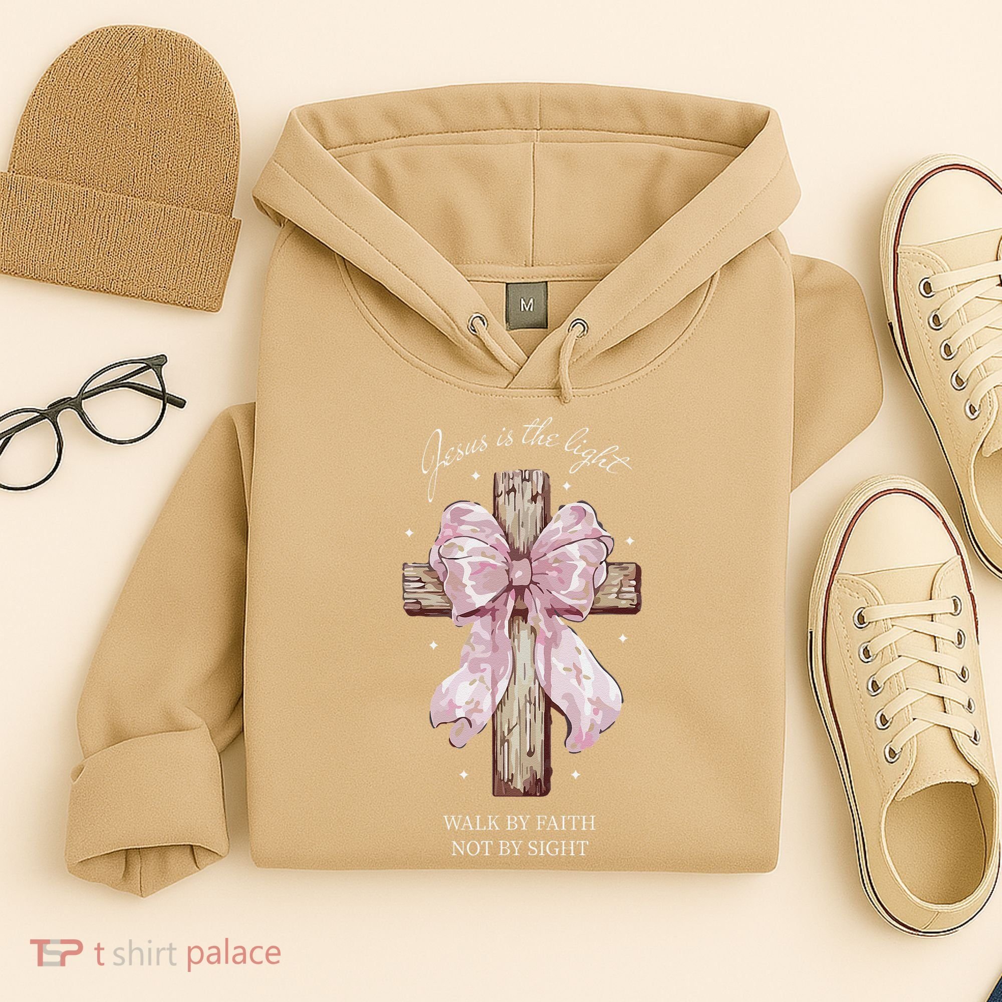Jesus Is The Light Walk By Faith Not By Sight Coquette Hoodie