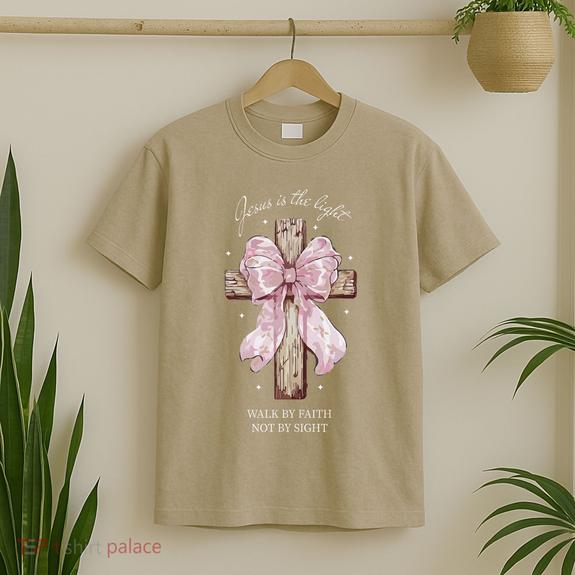 Jesus Is The Light Walk By Faith Not By Sight Coquette T-Shirt