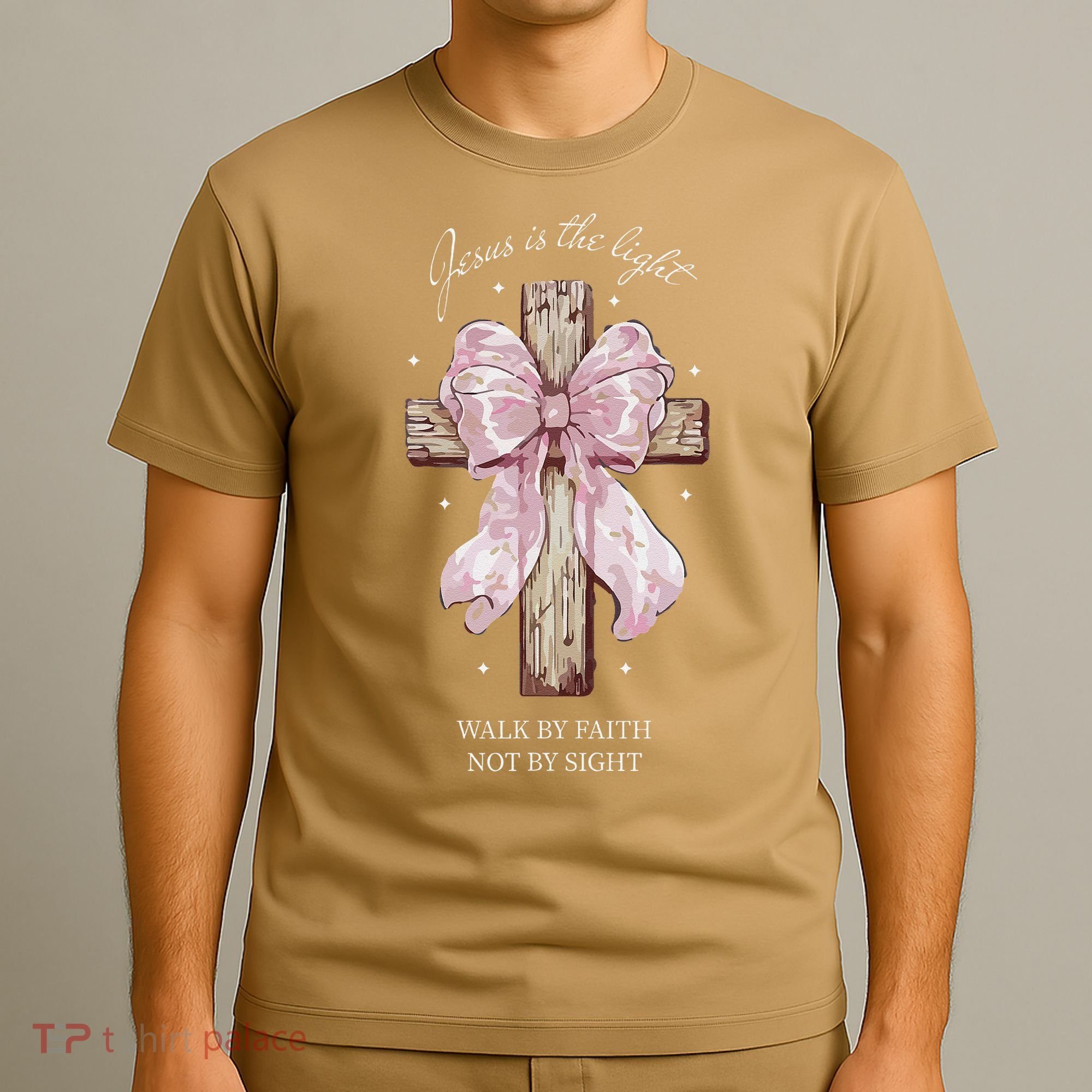 Jesus Is The Light Walk By Faith Not By Sight Coquette T-Shirt