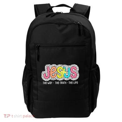 Jesus Is The Way The Truth The Life Christian Dalmatian Dots Gift Backpack