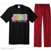 Jesus Is The Way The Truth The Life Christian Dalmatian Dots Gift Pajama Set thumb 0
