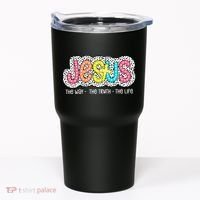 Jesus Is The Way The Truth The Life Christian Dalmatian Dots Gift Tumbler thumb 0