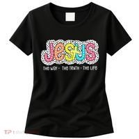 Jesus Is The Way The Truth The Life Christian Dalmatian Dots Gift Women's T-Shirt thumb 0