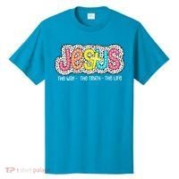 Jesus Is The Way The Truth The Life Christian Dalmatian Dots Gift T-Shirt thumb 0