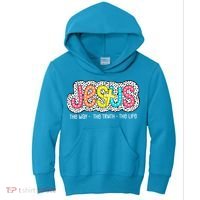 Jesus Is The Way The Truth The Life Christian Dalmatian Dots Gift Kids Hoodie thumb 0