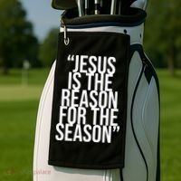 Jesus Is The Reason For The Season Golf Towel thumb 2