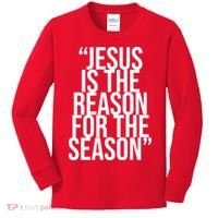 Jesus Is The Reason For The Season Kids Long Sleeve Shirt thumb 0