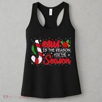 Jesus Is The Reason For The Season Christian Christmas Party Women's Tank Top thumb 3