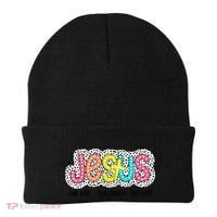 Jesus Is The Way The Truth The Life Christian Dalmatian Dots Gift Beanie thumb 0
