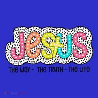 Jesus Is The Way The Truth The Life Christian Dalmatian Dots Gift Sweatshirt thumb 3