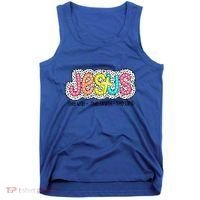 Jesus Is The Way The Truth The Life Christian Dalmatian Dots Gift Tank Top thumb 0