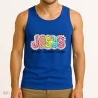 Jesus Is The Way The Truth The Life Christian Dalmatian Dots Gift Tank Top thumb 3