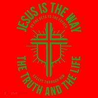Jesus Is The Way The Truth And The Life Santa Hat thumb 1