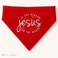 Jesus Is The Reason For The Season Holiday USA-Made Doggie Bandana thumb 0