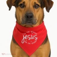 Jesus Is The Reason For The Season Holiday USA-Made Doggie Bandana thumb 1