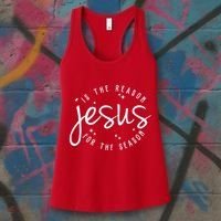 Jesus Is The Reason For The Season Holiday Women's Tank Top thumb 3