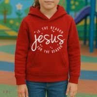 Jesus Is The Reason For The Season Holiday Kids Hoodie thumb 3