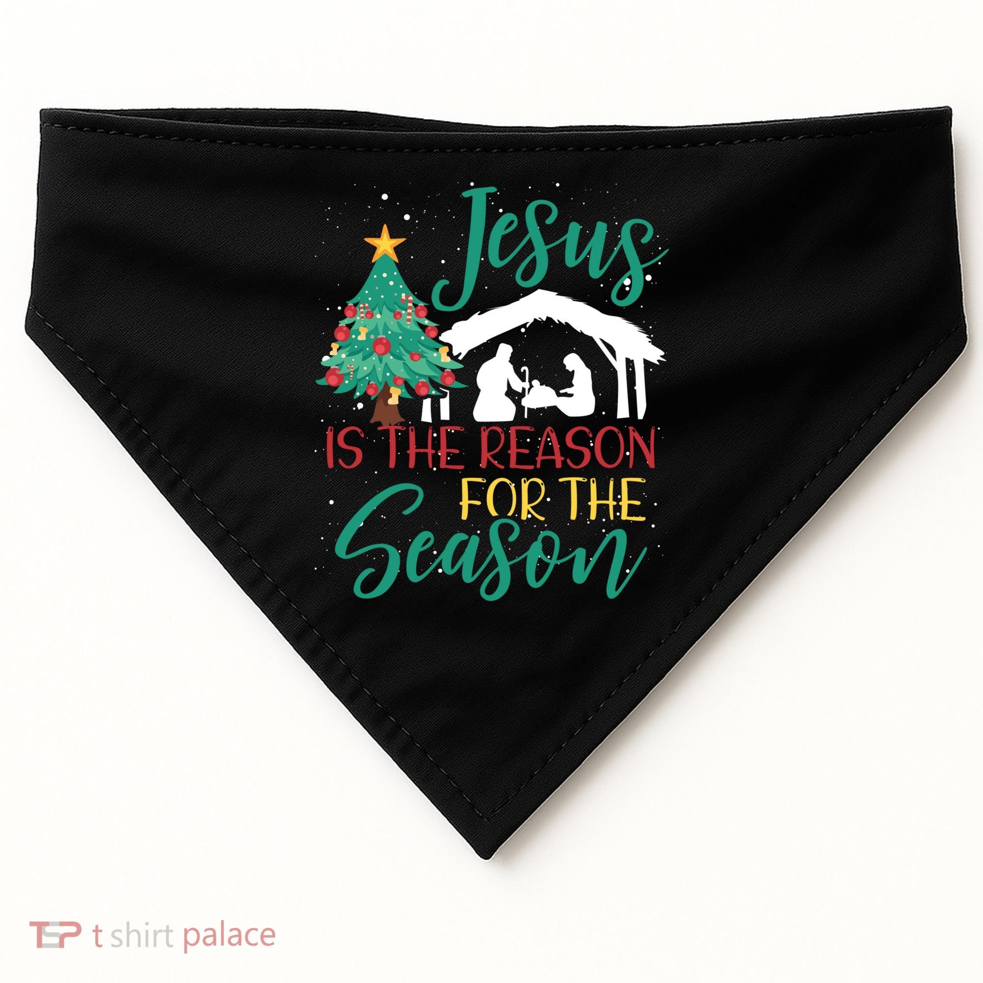 Jesus Is The Reason For The Season Christian Believer Gift USA-Made Doggie Bandana