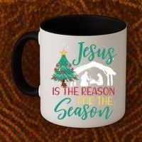 Jesus Is The Reason For The Season Christian Believer Gift Coffee Mug thumb 2