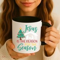 Jesus Is The Reason For The Season Christian Believer Gift Coffee Mug thumb 3