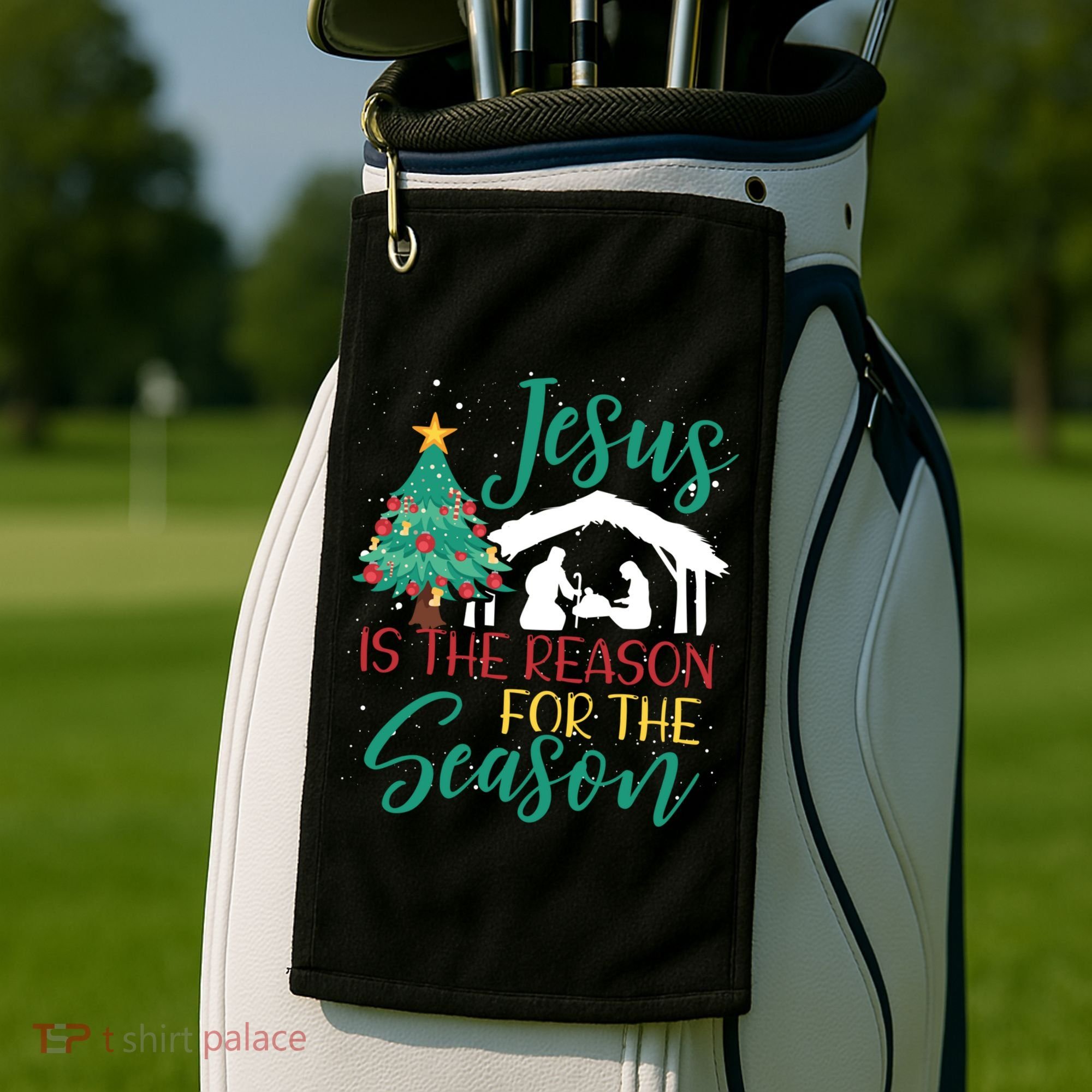 Jesus Is The Reason For The Season Christian Believer Gift Golf Towel
