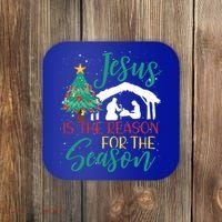 Jesus Is The Reason For The Season Christian Believer Gift Coaster thumb 0