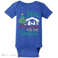 Jesus Is The Reason For The Season Christian Believer Gift Baby Bodysuit thumb 0